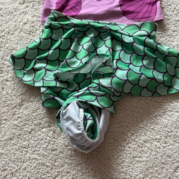 Unbranded Mermaid Swimsuit Girl 9-10 Beach‎ Pool Photoshoot Ruffle wore once - Picture 3 of 8